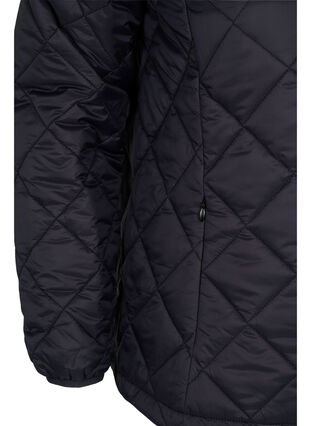 Lightweight quilted jacket with zip and pockets, Black, Packshot image number 3