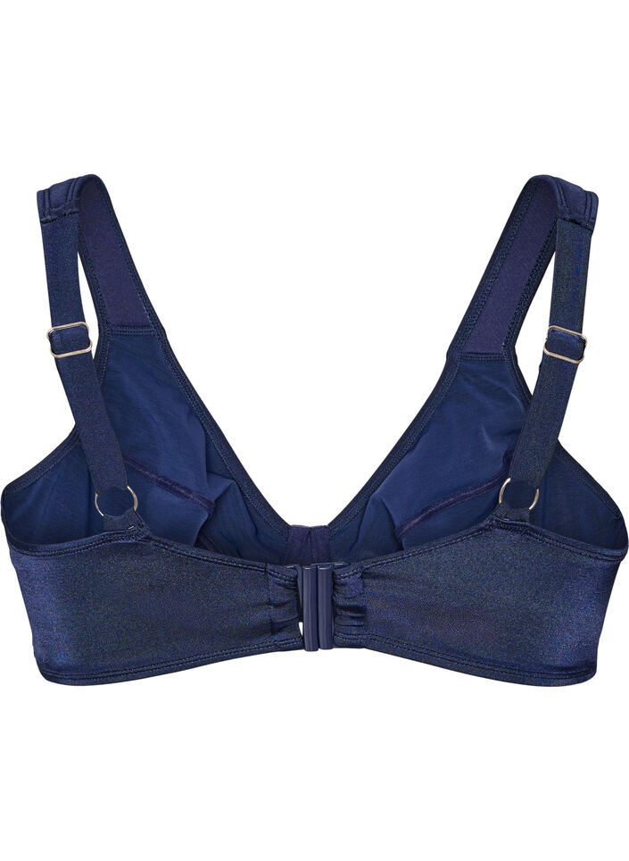 Full cover bikini top with underwire, Blue, Packshot image number 1