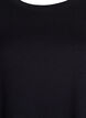 Ribbed jersey blouse with short sleeves, Black, Packshot image number 2