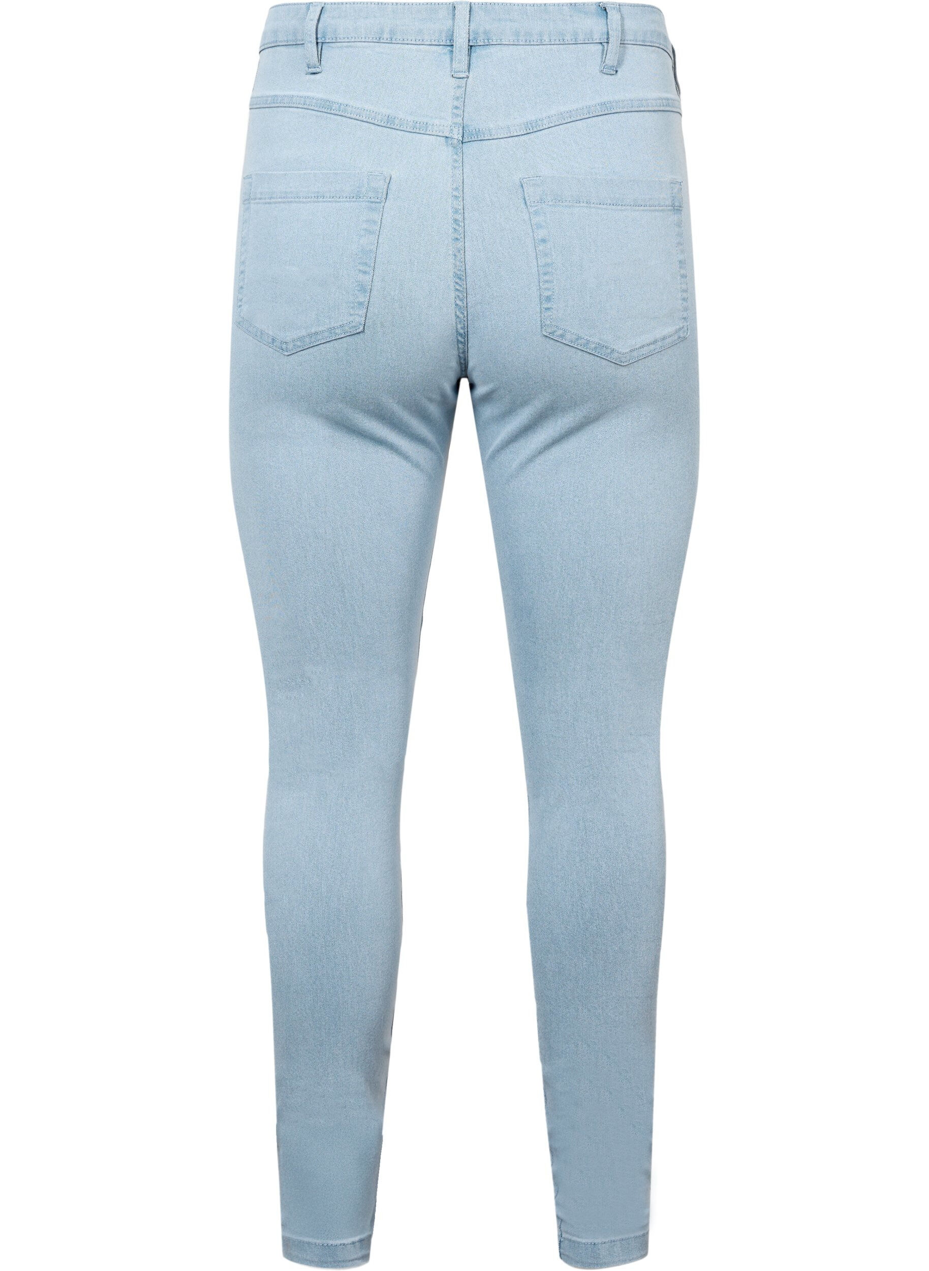 Zizzifashion High-waisted super slim Amy jeans , Light Blue, Packshot image number 1