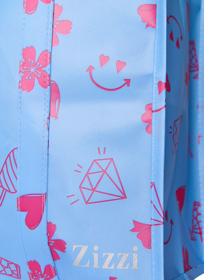 Shopping bag with zipper, Blue, Packshot image number 2