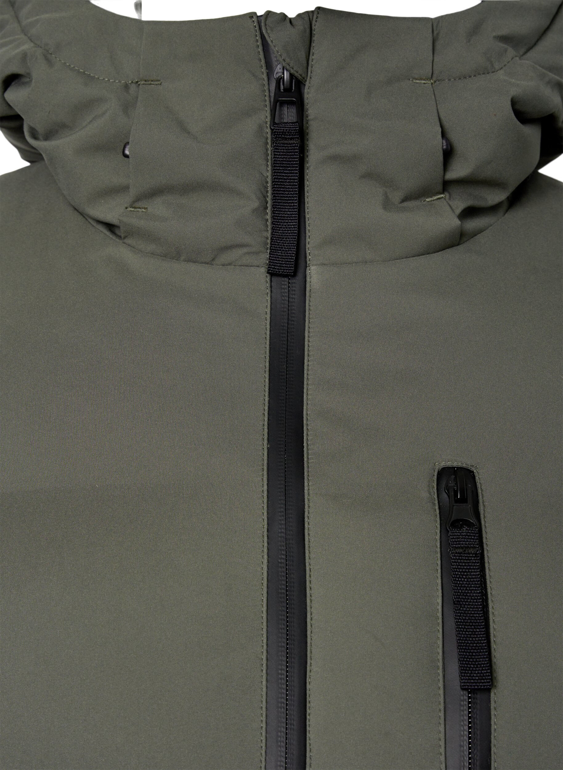 ZizzifashionPuffer coat with hood and pockets, Green, Packshot image number 2