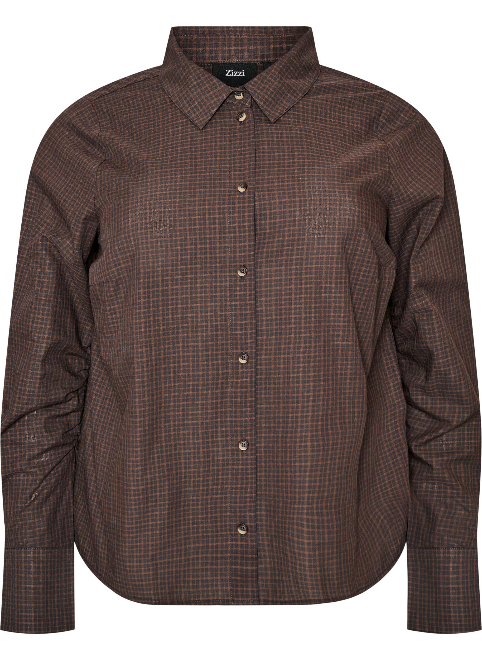 Cotton shirt with checked pattern