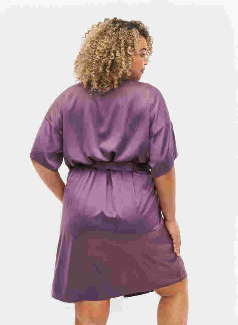 Short-sleeved dressing gown, Vintage Violet, Model image number 1