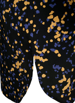 FLASH - Dotted tunic with long sleeves, Black Splash AOP, Packshot image number 3