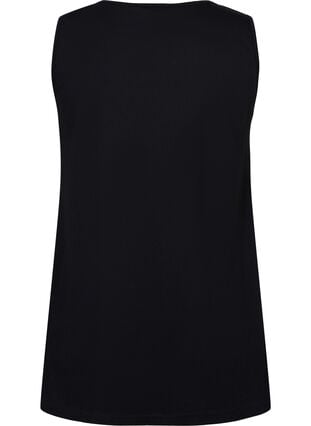 Cotton top with a-shape, Black SOLID, Packshot image number 1