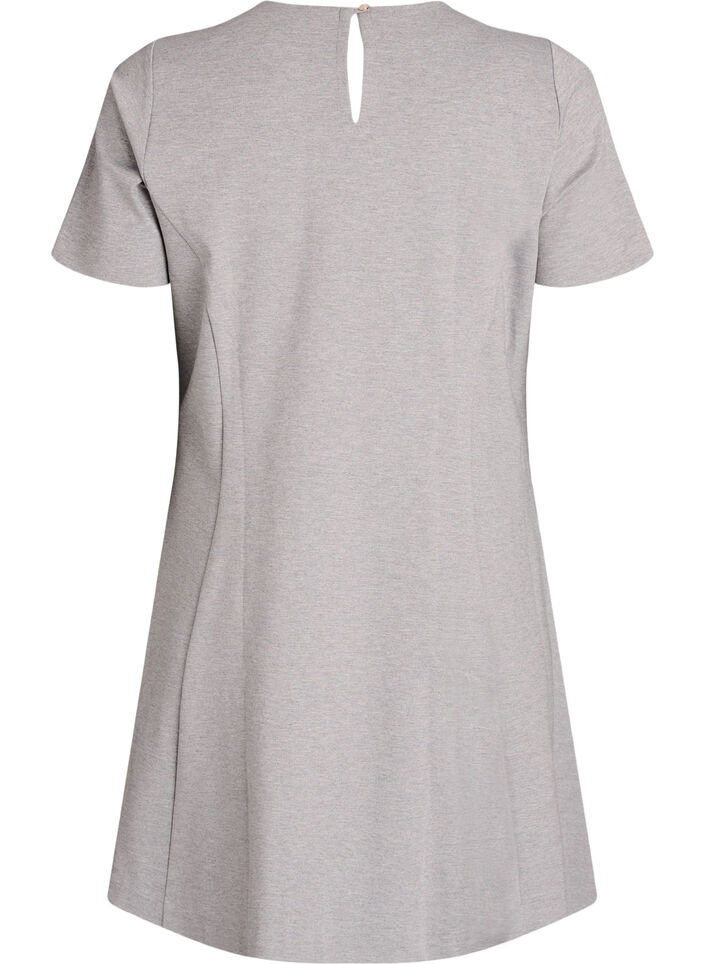 Short A-line jersey dress, Grey, Packshot image number 1