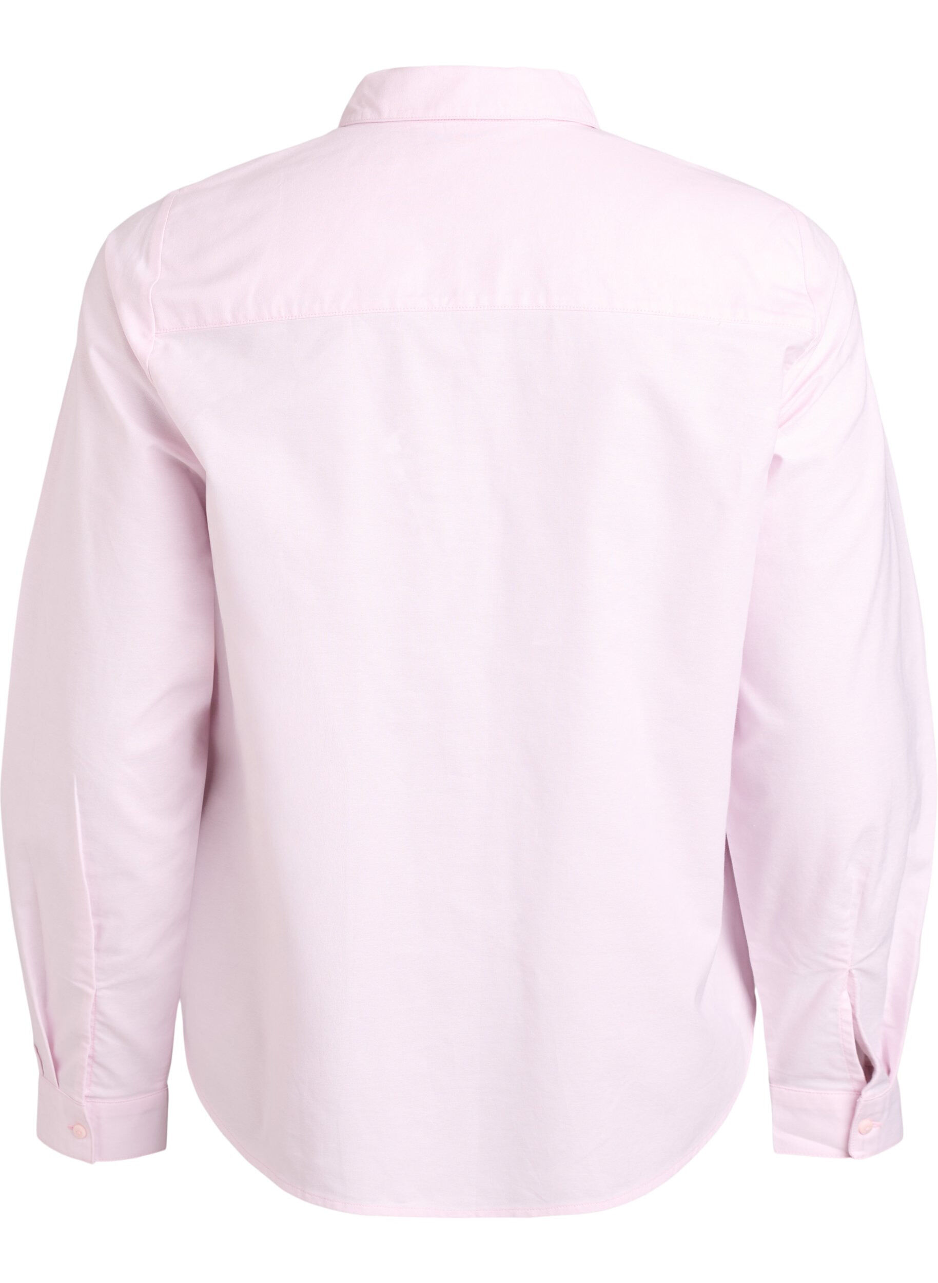 Zizzifashion Long-sleeved cotton shirt, Pink, Packshot image number 1