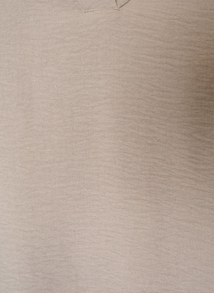 Balloon silhouette blouse with V-neck, Beige, Packshot image number 2