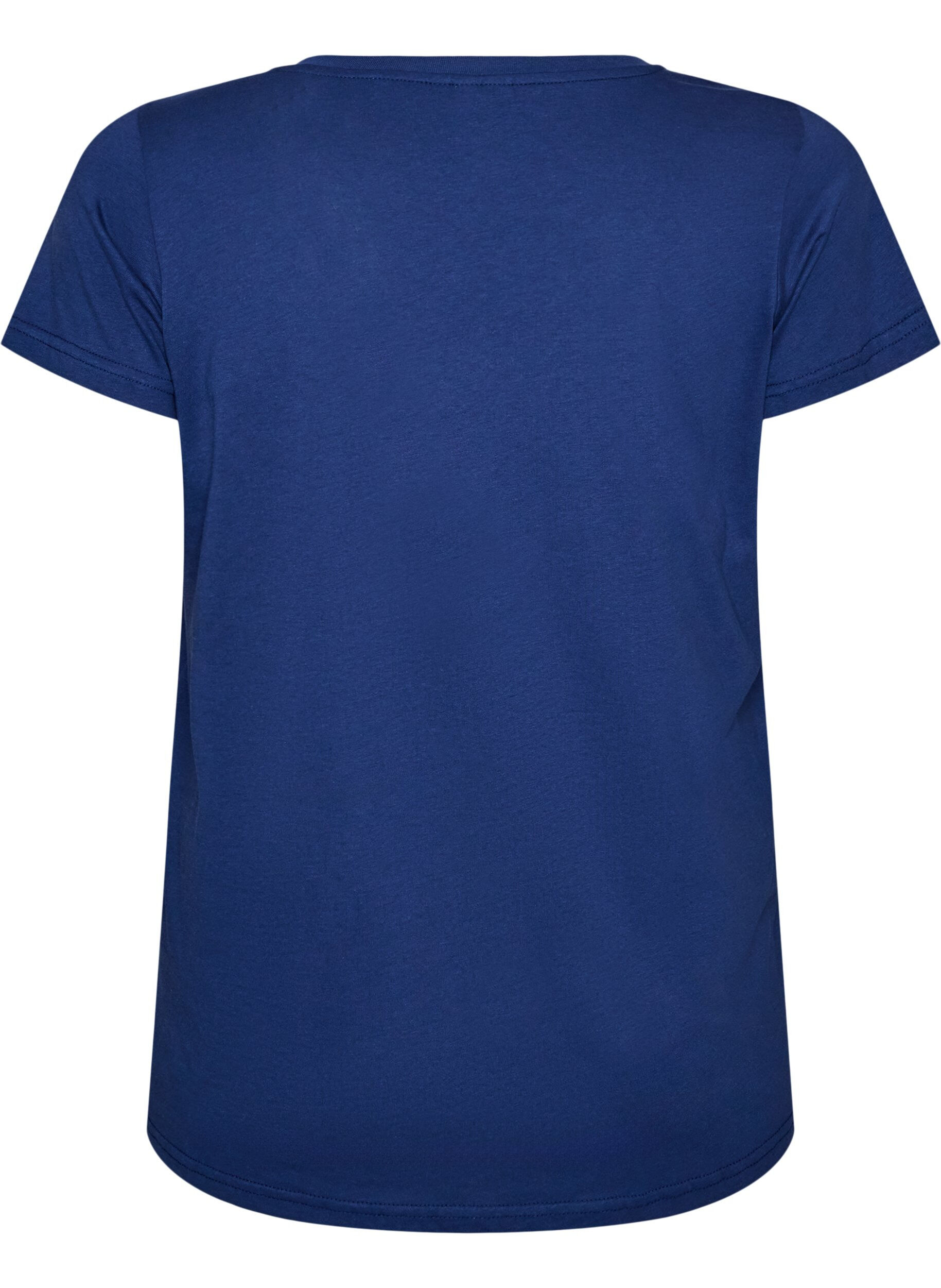 ZizzifashionCotton T-shirt with front print and V-neck, 1447, Packshot image number 1
