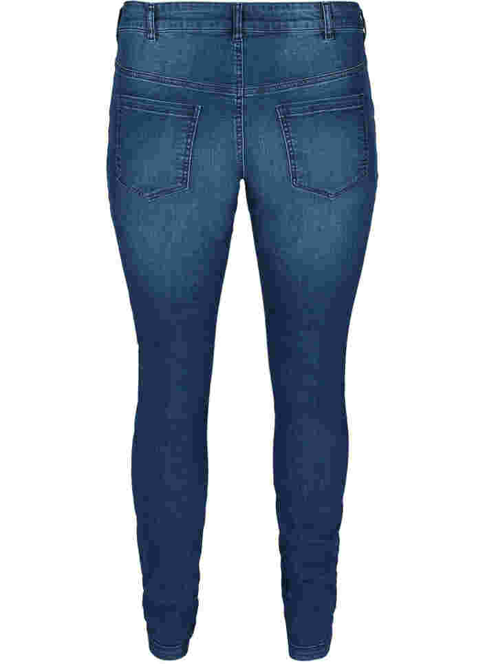 Sanna jeans with zip details, Blue denim, Packshot image number 1