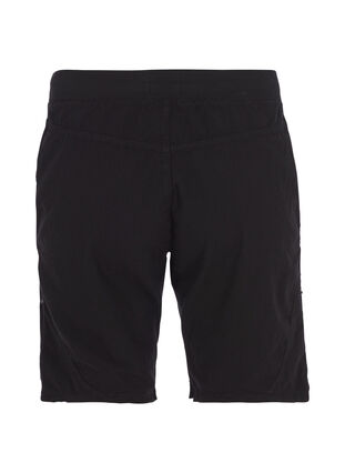 Loose cotton shorts with pockets, Black, Packshot image number 1