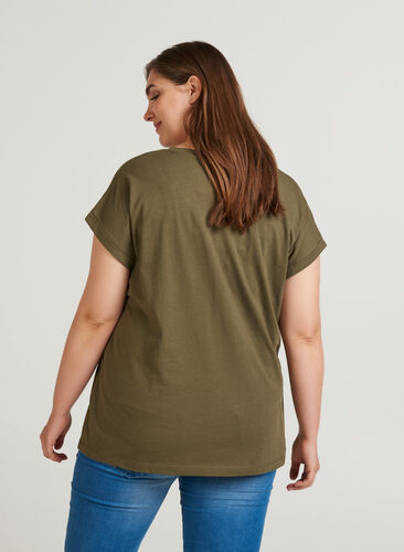 Cotton mix t-shirt, Ivy Green, Model image number 1