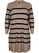 Long-sleeved knitted dress with stripes, Desert Taupe Comb, Packshot image number 0