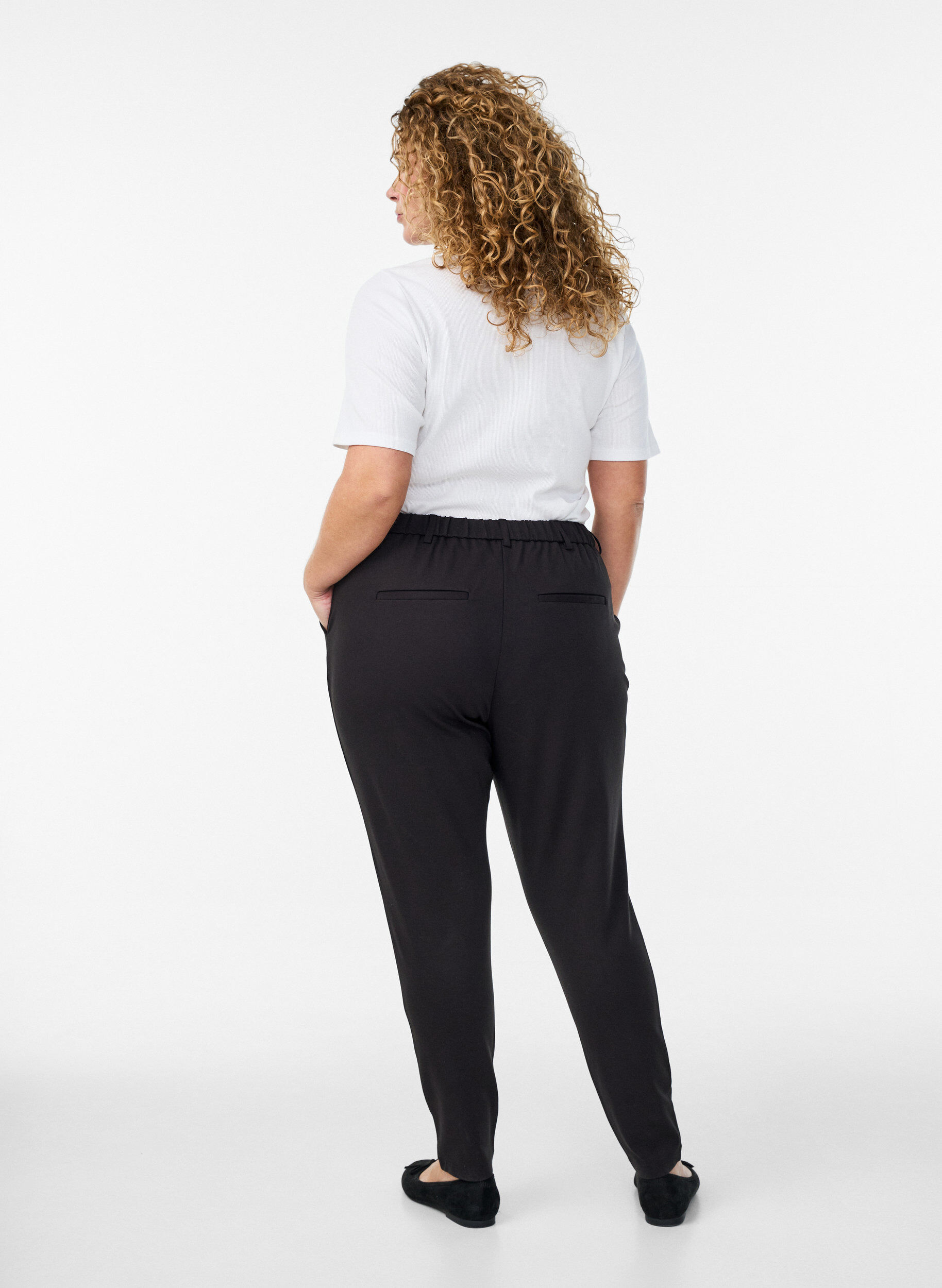 ZizzifashionCropped Maddison trousers, Black, Model image number 1