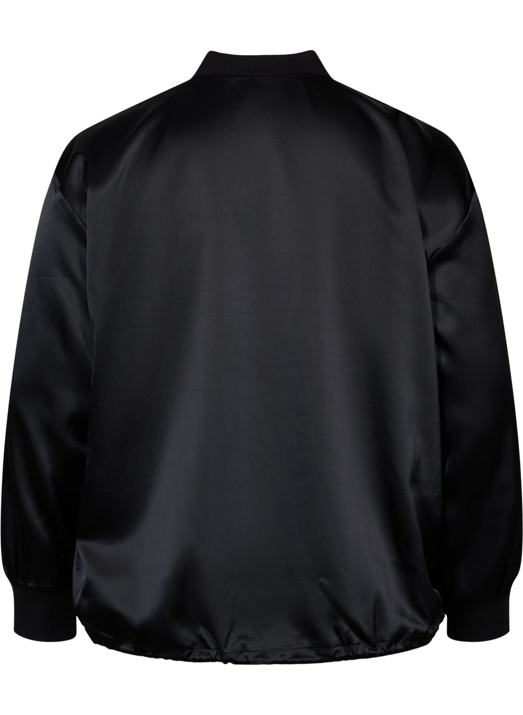 Zizzifashion Bomber jacket with zipper and laces, Black, Packshot image number 1