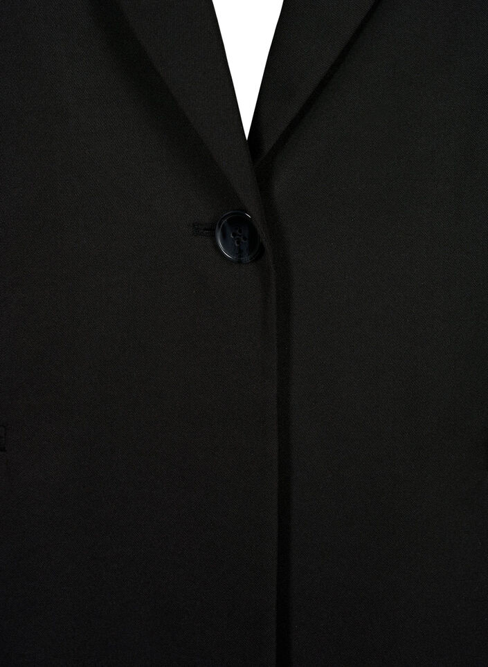 FLASH - Simple blazer with button, Black, Packshot image number 2