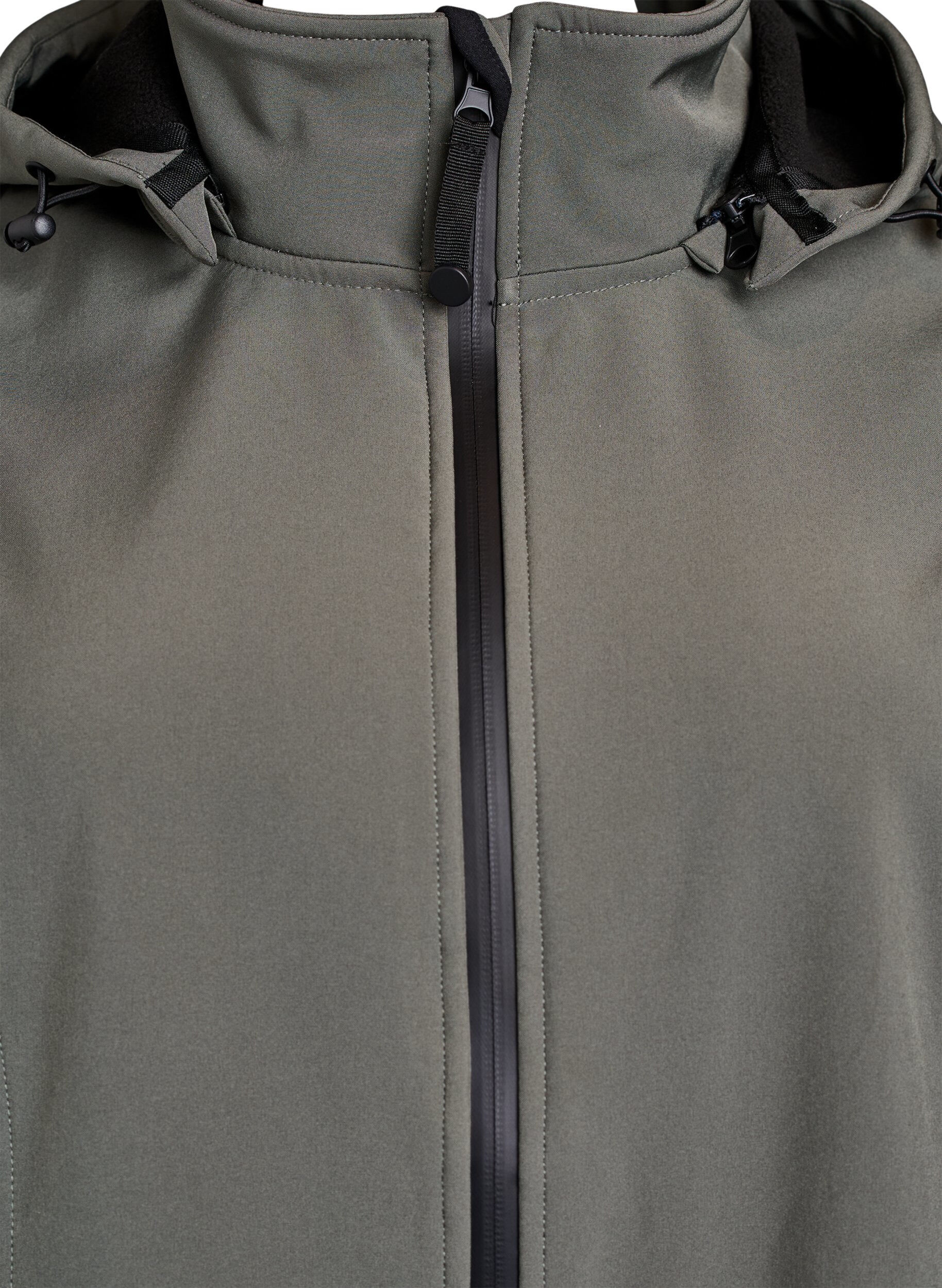 ZizzifashionShort softshell jacket with detachable hood, Dark Grey, Packshot image number 2