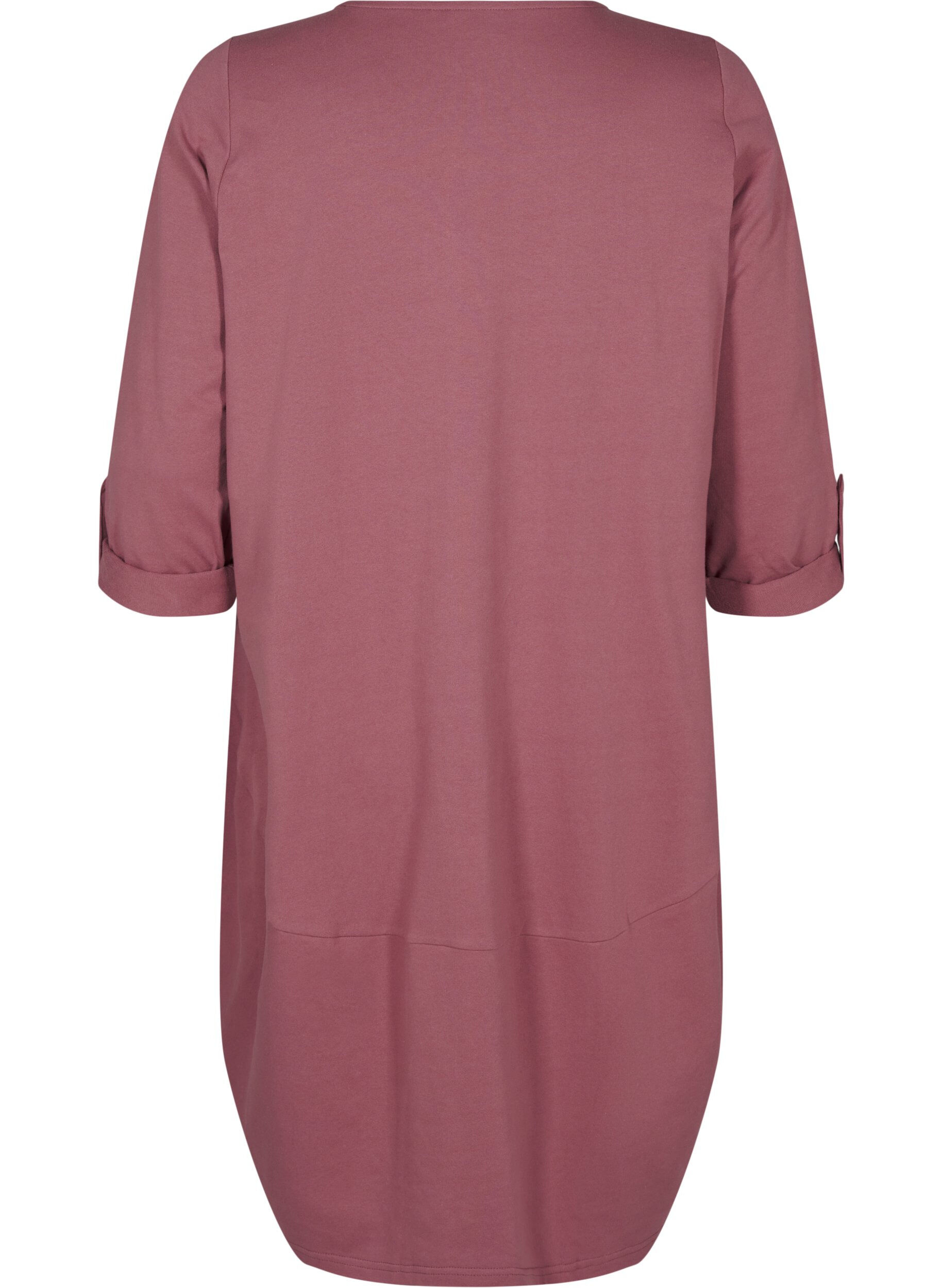 Zizzifashion Balloon dress in cotton with pockets, Rose, Packshot image number 1