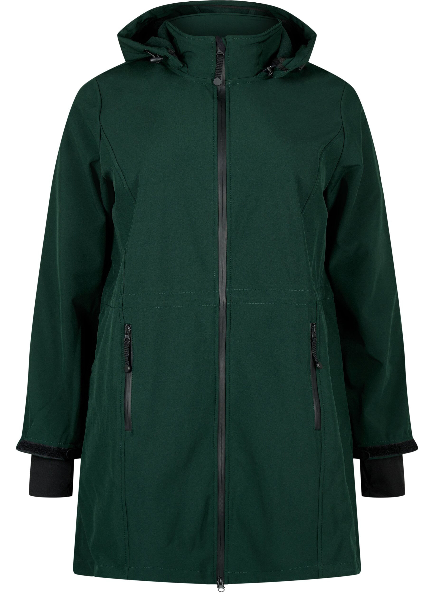 ZizzifashionSoftshell jacket with detachable hood, Green, Packshot image number 0