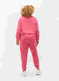 Sweatpants with print and pockets, Hot Pink AOP, Model