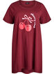 Short-sleeved nightgown in organic cotton, Red, Packshot image number 0