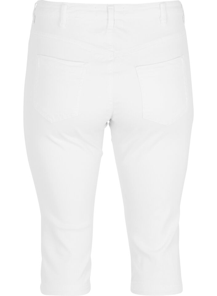 High waisted Amy capri jeans with super slim fit, White, Packshot image number 1