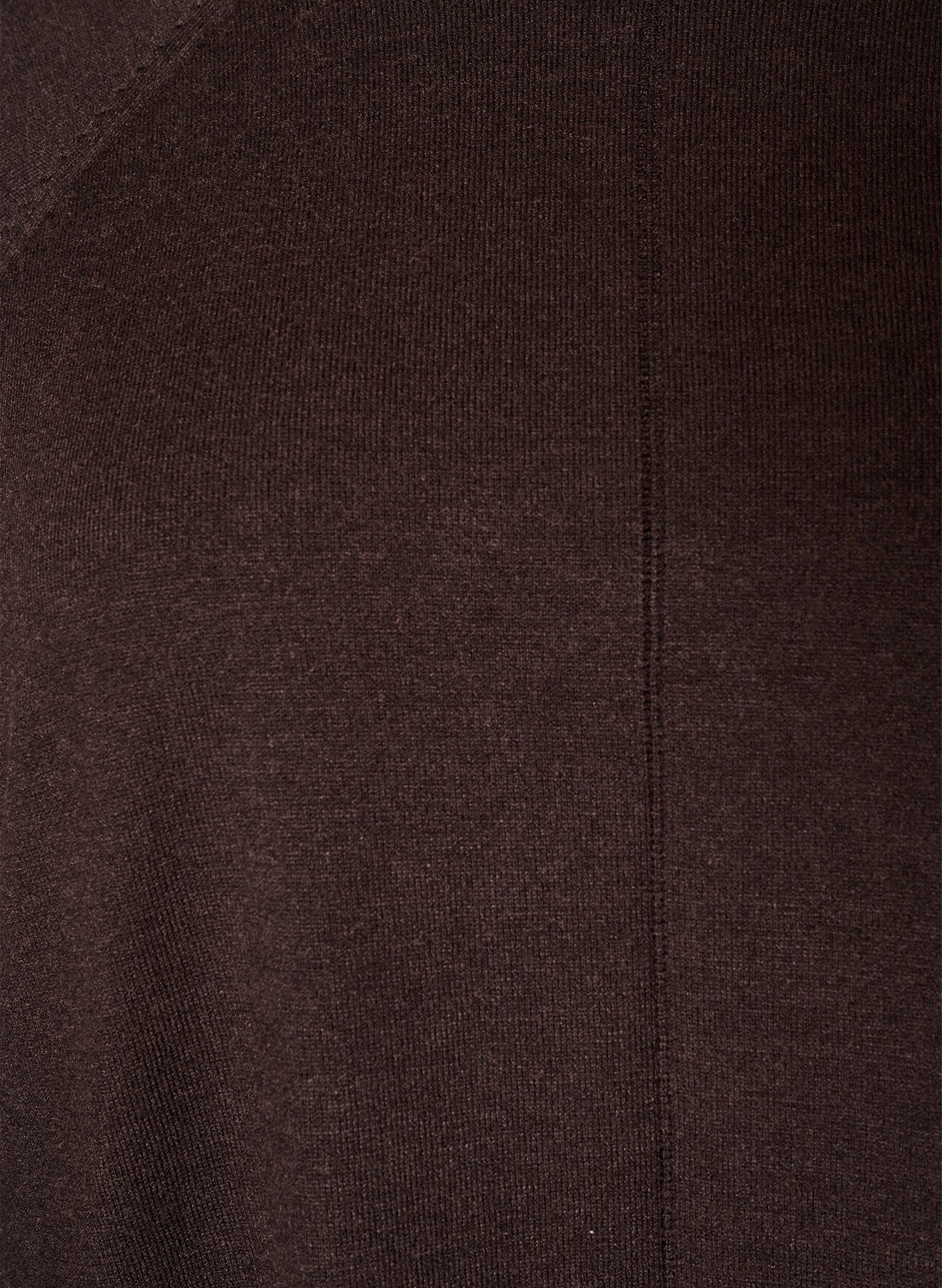 ZizzifashionKnitted blouse with round neck and knitted pattern, Brown, Packshot image number 2