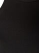 Cotton ribbed top with high neck, Black, Packshot image number 2