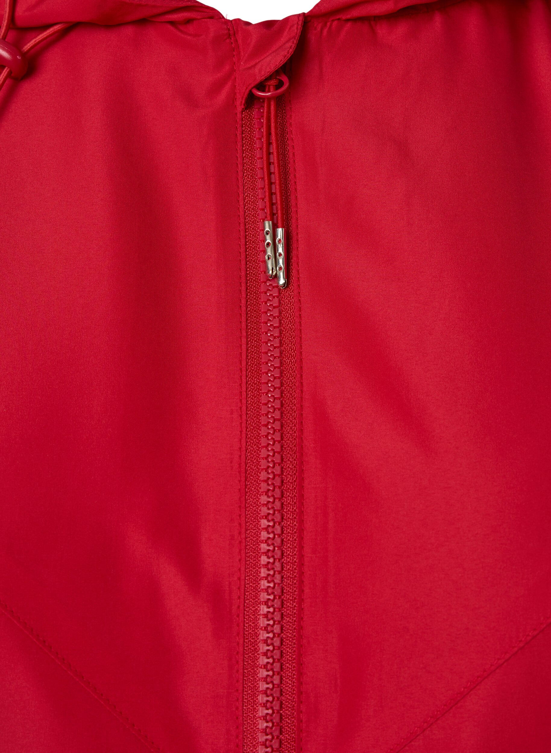 Zizzifashion Short jacket with hood and adjustable bottom, Tango Red, Packshot image number 2