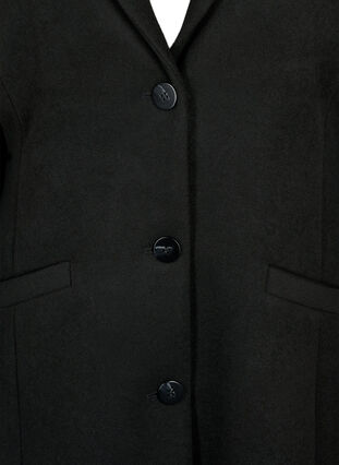 Coat with buttons and pockets, Black, Packshot image number 2