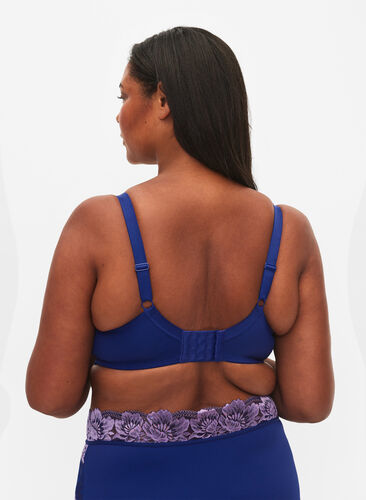 Full cover bra with underwire and lace, Clematis Blue ASS, Model image number 1