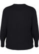 Knitted blouse with a round neck, Black, Packshot image number 1
