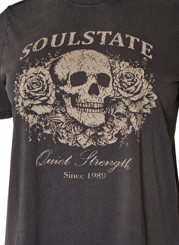 Organic cotton graphic T-shirt, Beige, Packshot image number 2