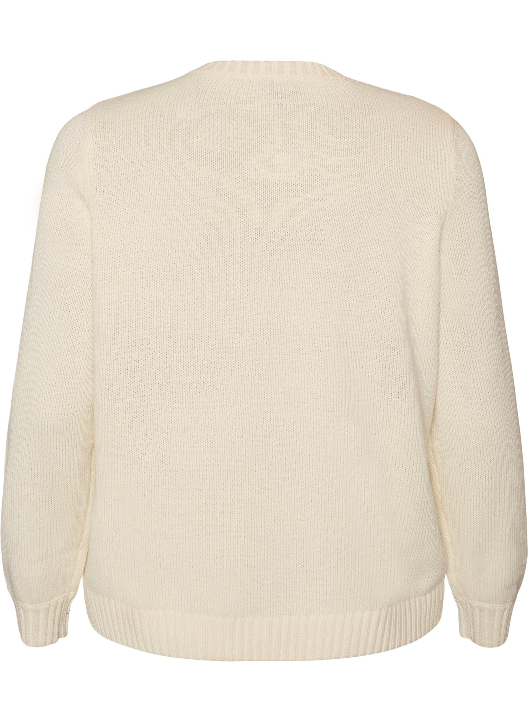 ZizzifashionCardigan with cable-knit pattern, Vanilla, Packshot image number 1