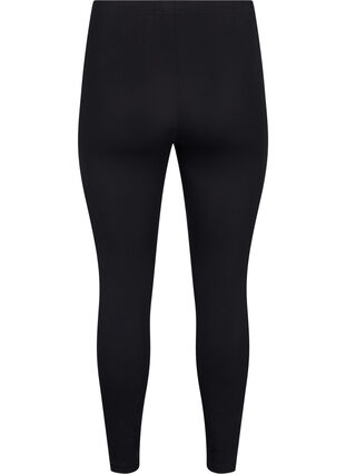 FLASH - 2-pack cotton leggings, Black / Black, Packshot image number 1