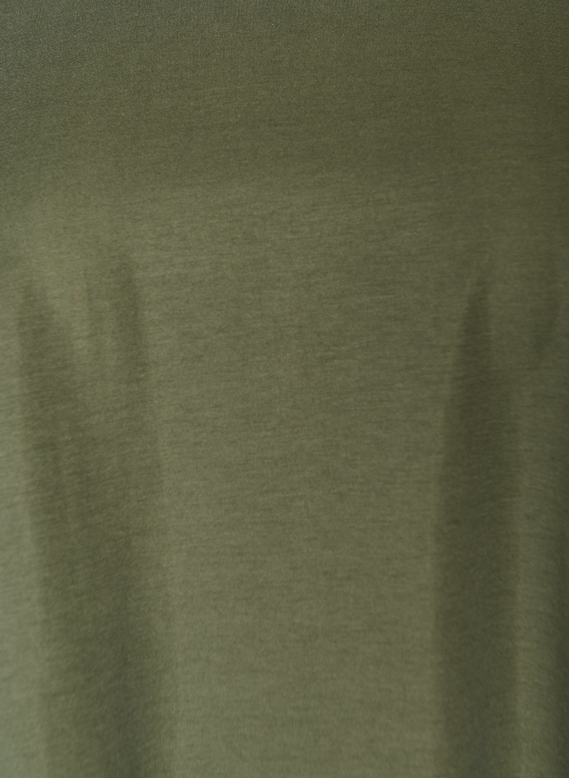 ZizzifashionShort dress with a loose fit and ruffle hem, Green, Packshot image number 2