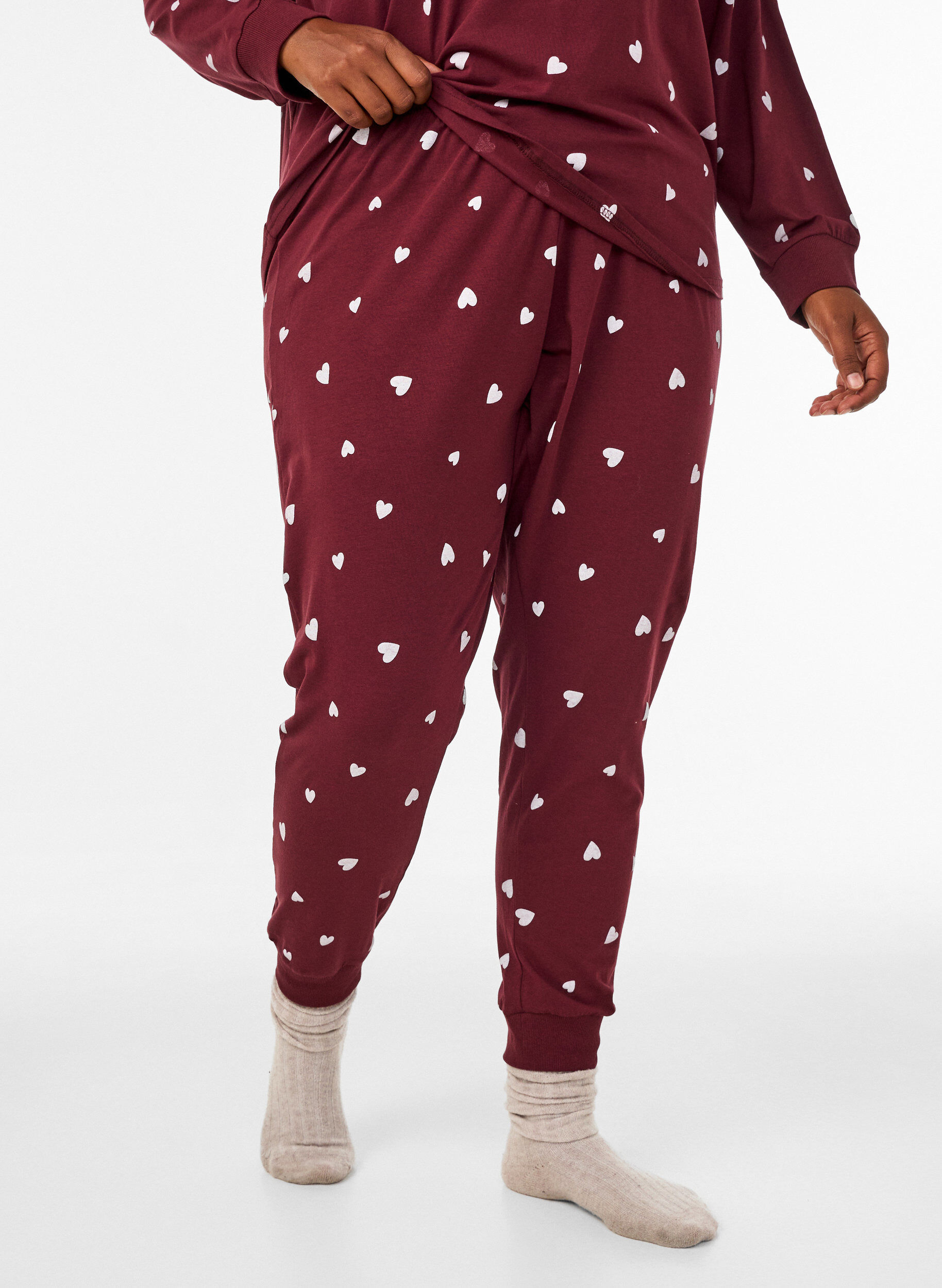 ZizzifashionPrinted pyjama bottoms, Red, Model image number 2