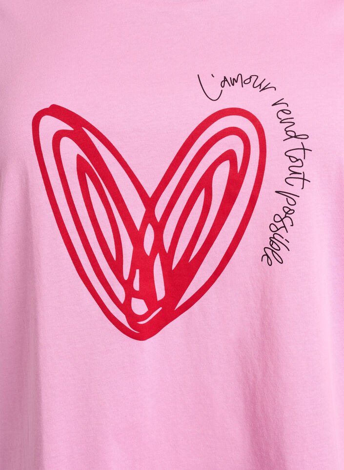 Cotton T-shirt with motif, Begonia P. w. Heart, Packshot image number 2