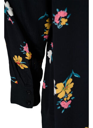 Viscose tunic with print, Black Flower, Packshot image number 3