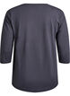 Workout top with 3/4 sleeves, Dark Grey, Packshot image number 1