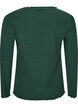 Textured blouse with wavy edges, Green, Packshot image number 1
