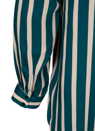 Striped long-sleeved shirt, Green Stripe, Packshot image number 3