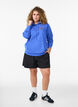 Hoodie with embroidered front motif, Blue, Model image number 1