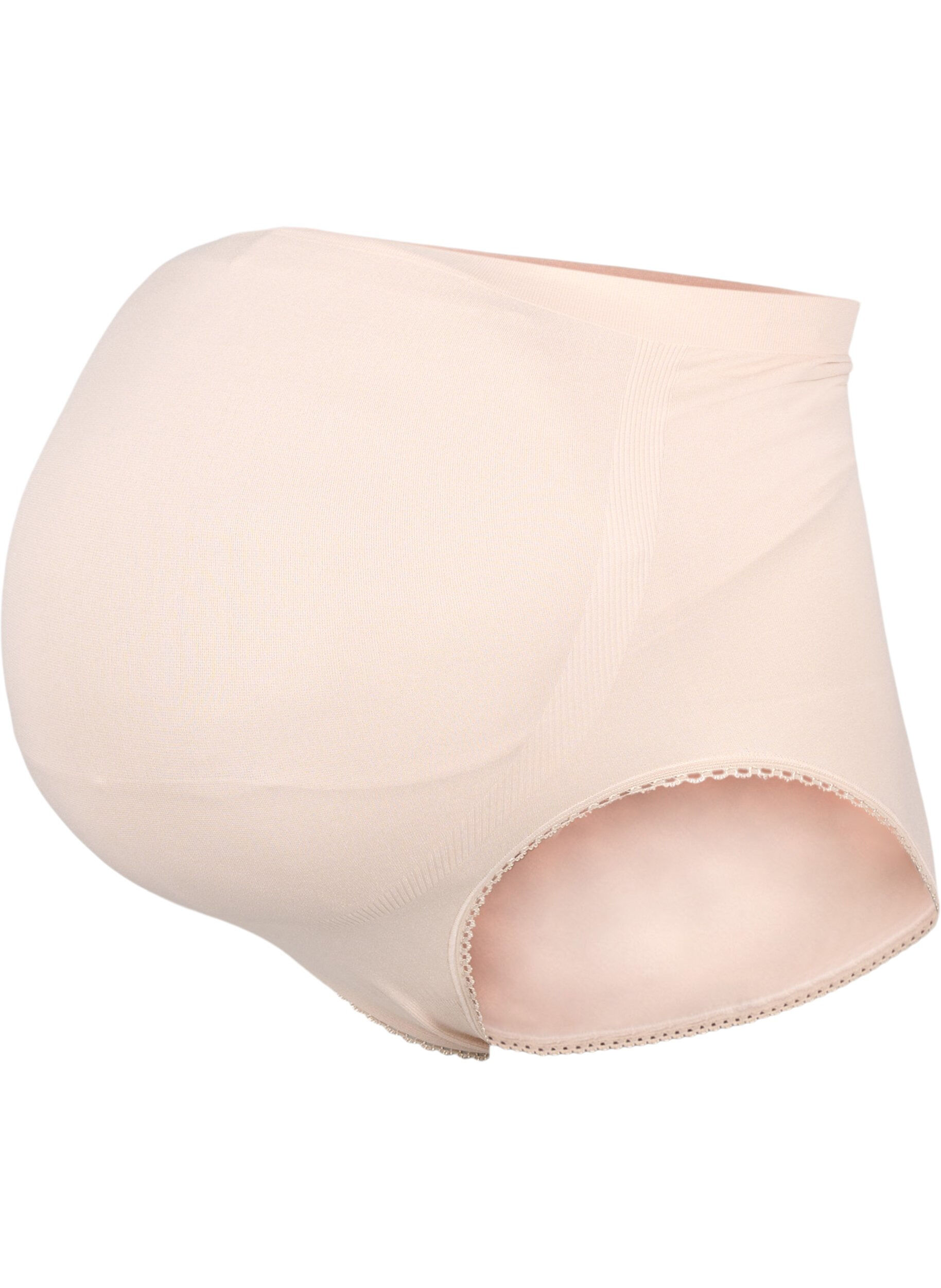 Zizzifashion Seamless maternity panties, Beige, Packshot image number 0