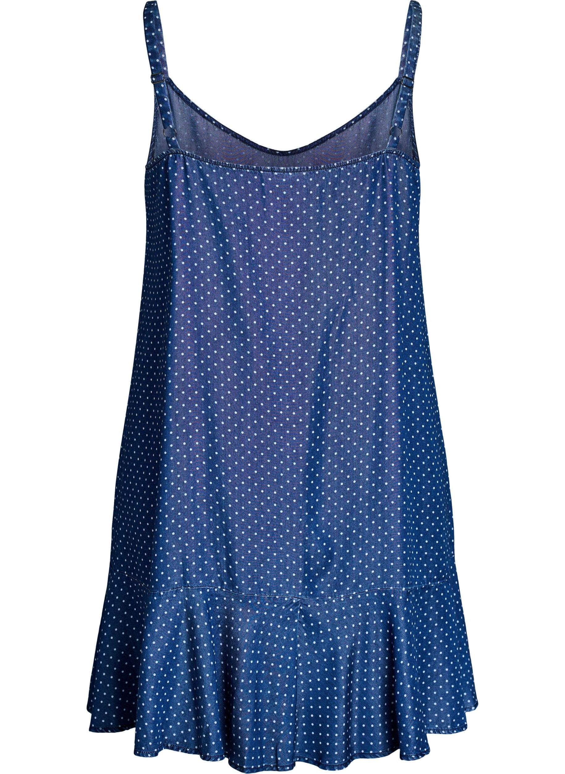 ZizzifashionKnee-length strap dress in TENCEL&trade; Lyocell with a denim look, Blue, Packshot image number 1