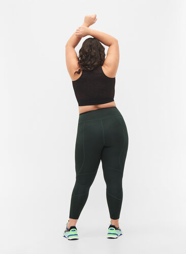 Solid-coloured gym leggings, Scarab, Model image number 1