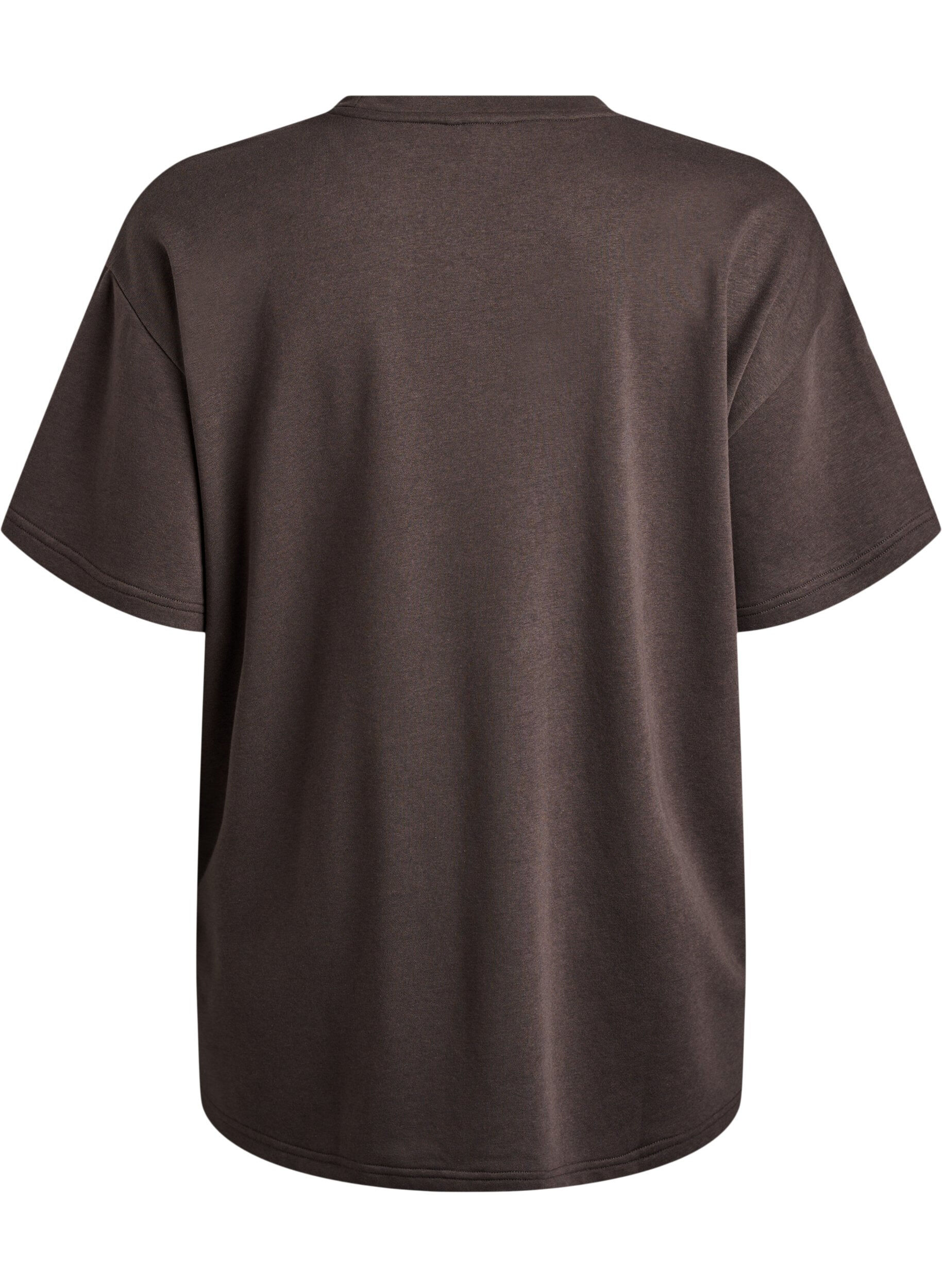 Zizzifashion Oversized sweat T-shirt, Brown, Packshot image number 1