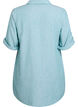 Linen and viscose tunic with A-shape, Green, Packshot image number 1