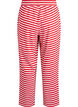 Striped pyjama trousers with a high waist and wide legs., Red, Packshot image number 1